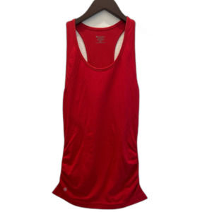 Athleta Women's Classic Red Racerback Tech Fabric Tank w/Ruched Sides Sz XS